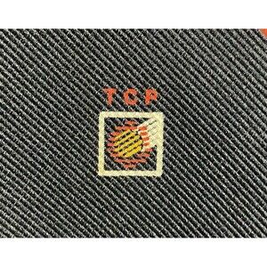 Men’s Navy Striped Tie With TCP Logo